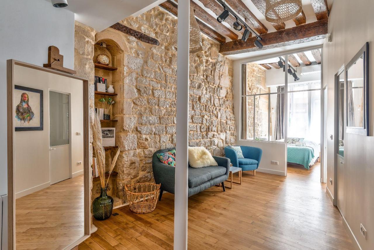 New Stunning 4 Bdrs Apt, With AC – Le Marais Paris Exterior foto