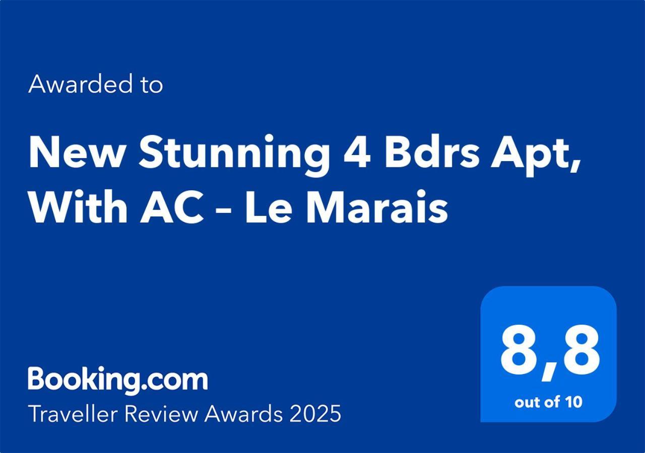 New Stunning 4 Bdrs Apt, With AC – Le Marais Paris Exterior foto